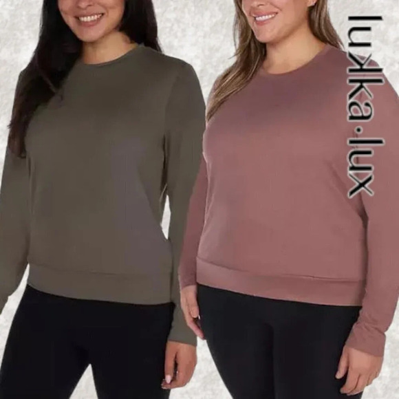 Lukka | Lux Ladies' Two Pack Long Sleeved Active Tops | Green and Rose | NWOT - Picture 2 of 7